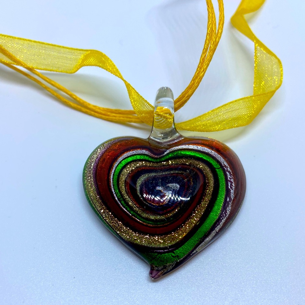 Blown glass necklace